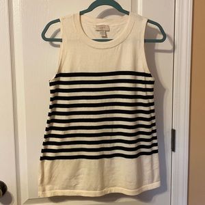 Loft off-White and black striped tank sweater tunic